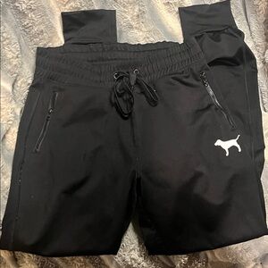 PINK Victoria's Secret Black Track Pants with Logo